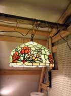 Leaded Stained Glass Hanging Dome Light