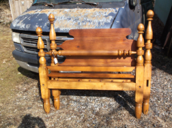 Period Tiger Maple Rope Bed