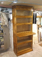 5 Stack Oak Barrister with Pull Out Writing Surface