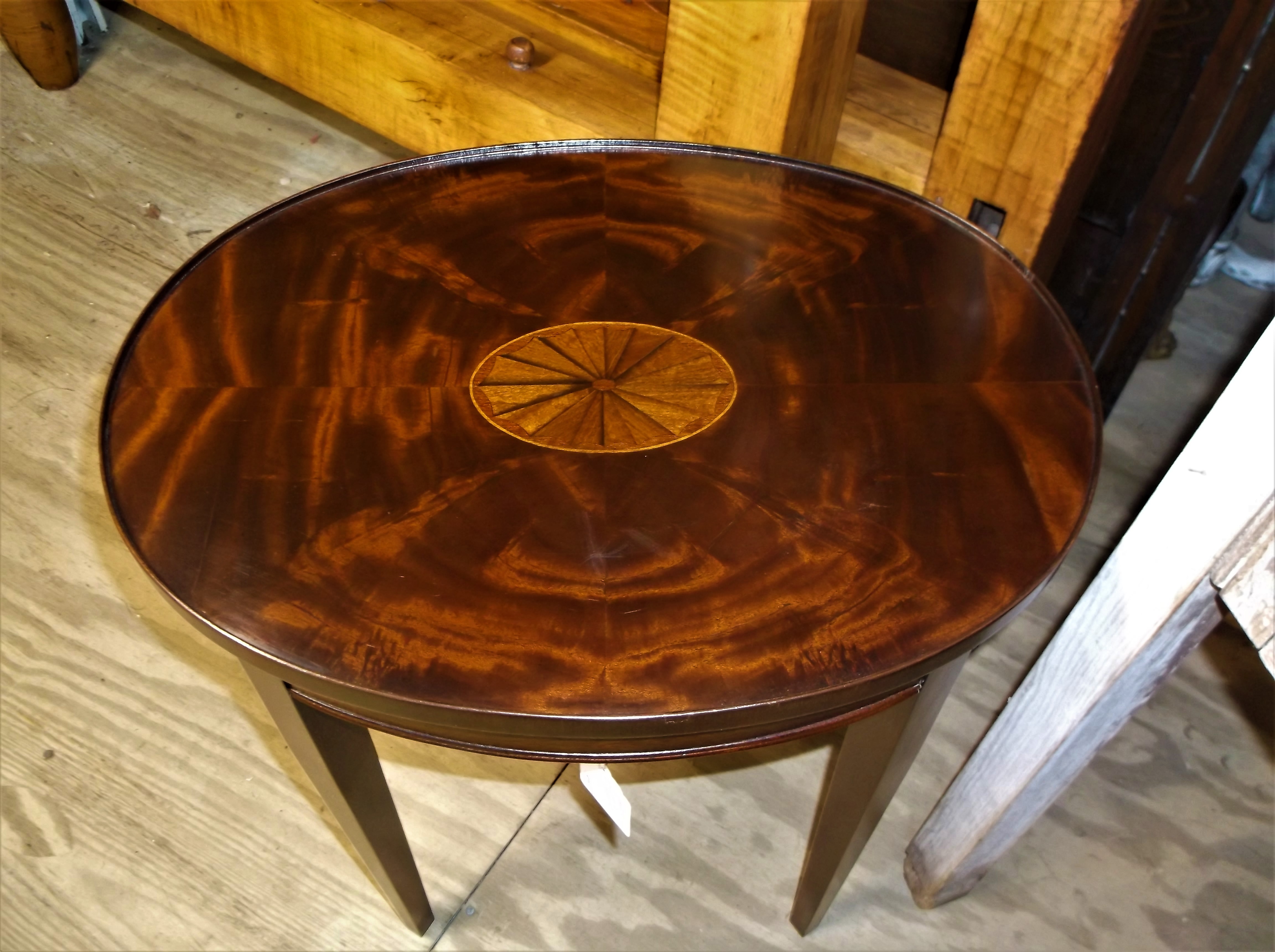 Inlaid Oval Stand