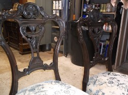 Pair Victorian Slipper Chairs