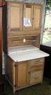 Narrow Hoosier Cabinet, stripped & refinished