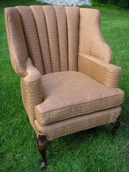 1950's era Wingback Arm Chair Repaired & Reupholstered