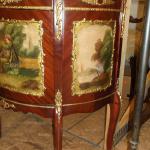 Marble Top Demi Lune Cabinet