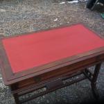 Eastlake Victorian Writing Table with new leather top