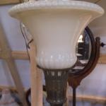 Trumpet Shade Brass Torchiere Lamp